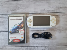 Sony White PSP 1003 Memory Card , USB Charger, New Battery and Game Tested