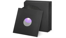 Facmogu 20PCS fundas interiores negras para discos de vinilo de 10", papel y plá