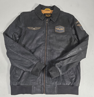 PME Legend Summer Hudson 2.0 PLJ2302700-9070 Lederjacke Leather Jacket  Gr.  M