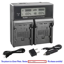 Kastar Battery LCD Dual Fast Charger for Panasonic VW-VBG260 AG-AF100 AG-AC130