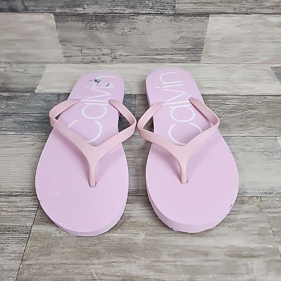 Sandalias de Tanga Calvin Klein Mujer Salma Talla 8 Chanclas Rosa Foto 2 de 4
