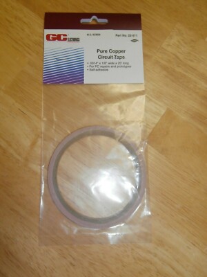 GC Electronics 22-511 PCB Pure Copper Circuit Tape 1/8'',NIP