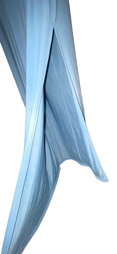 Vintage USA PS Perception Baby Blue Floral Maxi Cutout Back Dress Size L - Picture 3 of 7
