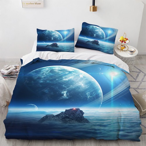 Star Sky 3D Digital Printing Home Three-piece Quilt Cover Pillowcase Bedding - Picture 6 of 15
