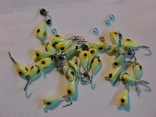 25 NEW GLOW GILL ICE FISHING PILLS jigs BLUEGILL PANFISH SIZE 12 flat jig small