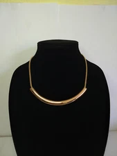 Charter Club Gold Tone Statement Necklace Sleek Modern Classic Career Workwear