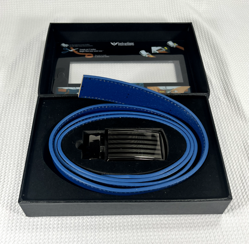 SlideBelts Cintura Uomo a Cricchetto - Trim-to-Fit Regolabile - Confezione Regalo NUOVO - Foto 39 di 40