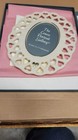 Lenox Picture Frame Holds 3.5x5” Portrait Photo Porcelain Pierced Heart Oval New