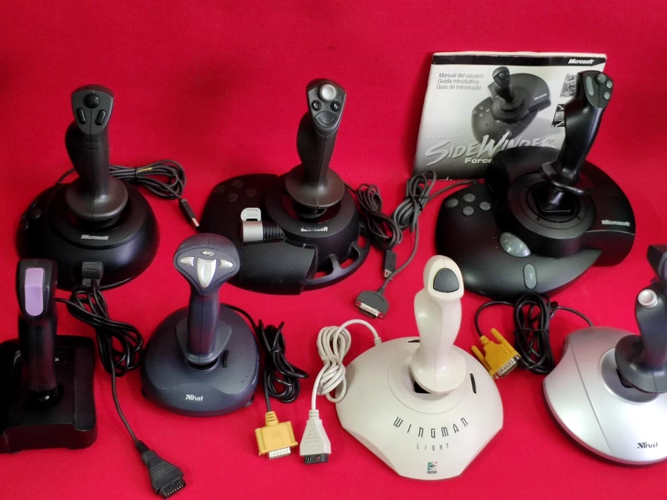 LOTTO JOYSTICK CONTROLLER RETRO COMPUTER PC GAME VINTAGE SIDEWINDER WINGMAN W95 - Bild 2 von 4