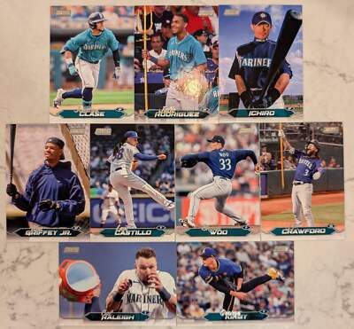2024 Topps Stadium Club Team Set (9) Seattle Mariners Ichiro Ken Griffey Clase