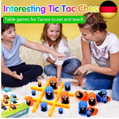 Tic Tac Toe Brettspiel Mit „Big Eat Small“-Funktion – Mini-Spiel Für Kinder & Erwachsene, Interaktiv, Fördert Denken