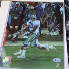 Don Beebe #82 Buffalo Bills Signed Photo - COA Beckett. 8x10