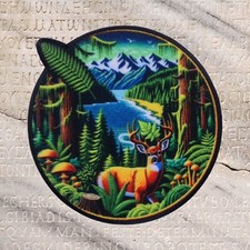 Explore Nature Patch Iron-on Applique Wild Animal Badge Mountain Decorative