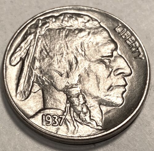 1937 S Buffalo Nickel Free Shipping NICE GEM BU +