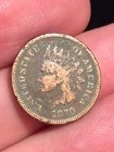 1870 Indian Head Cent Penny- Shallow N, VG/Fine Details