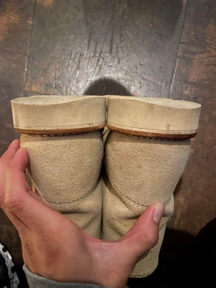 Red Wing 8167 Classic Round Toe Work Boots Beige Suede Men's Red Wing 8167 Classic Round Toe Work Boots Beige Suede Men's