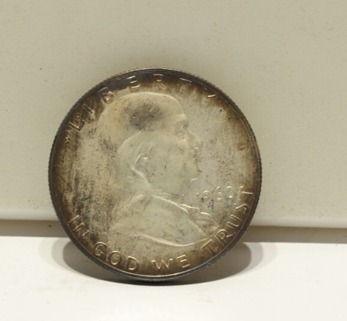 1960 US Franklin Half 50c Nice Toning