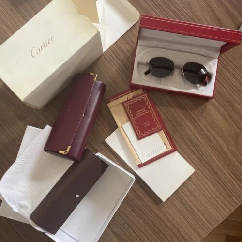 Gafas de Sol Vintage redondo marco de metal Cartier