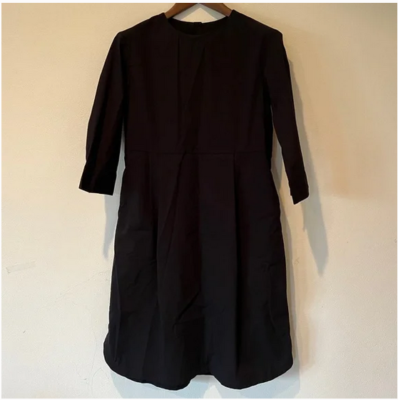 muji black dress Muji Organic Organic Cotton Black Dress