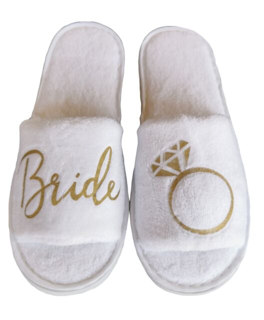 BRIDAL Bride and Bridesmaid Gold Logo Wedding Slippers Bridal (1 Post Price) BRIDAL Bride and Bridesmaid Gold Logo Wedding Slippers Bridal (1 Post Price)