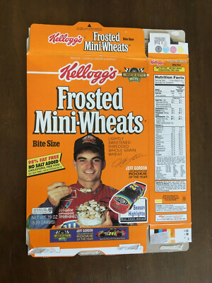  FROSTED MINI-WHEATS JEFF GORDON CEREAL BOX ROOKIE OF THE YEAR 1993