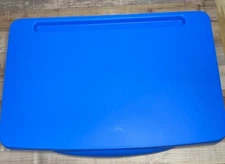 Kids Blue Plastic Lap Desk With Built-In Storage & Folding Legs