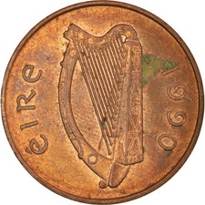 #932260 M&uuml;nze, IRELAND REPUBLIC, 2 Pence, 1990
