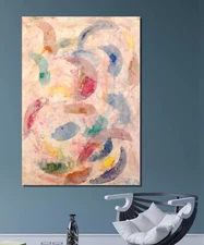 64”X44” Mark Little original canvas ￼painting OOAC Acrylic,Abstract, Action XL