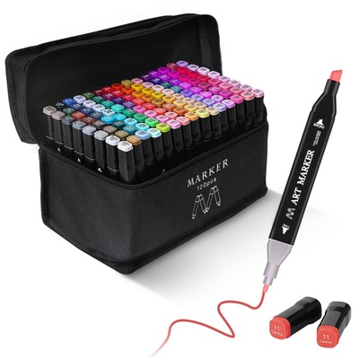 Banral 120 Colors Alcohol Markers, Premium Dual Tip Alcohol Based Art Markers...