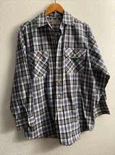 Vintage Big Mac Medium USA Made Long Sleeve Plaid Shirt Button Up Workwear T66