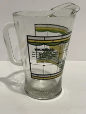 Vintage Whataburger Pitcher Texas 150th Anniversary 1836-1986 Yellow Roses