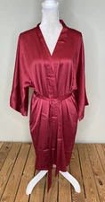 sioro NWT women’s silky knee length robe size XL Red New Q10