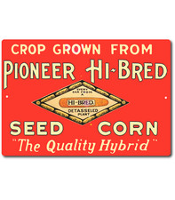 Farm Sign PIONEER HYBRID CORN Tin Sign Farm Country  Farmhouse Decor Farmer Gift