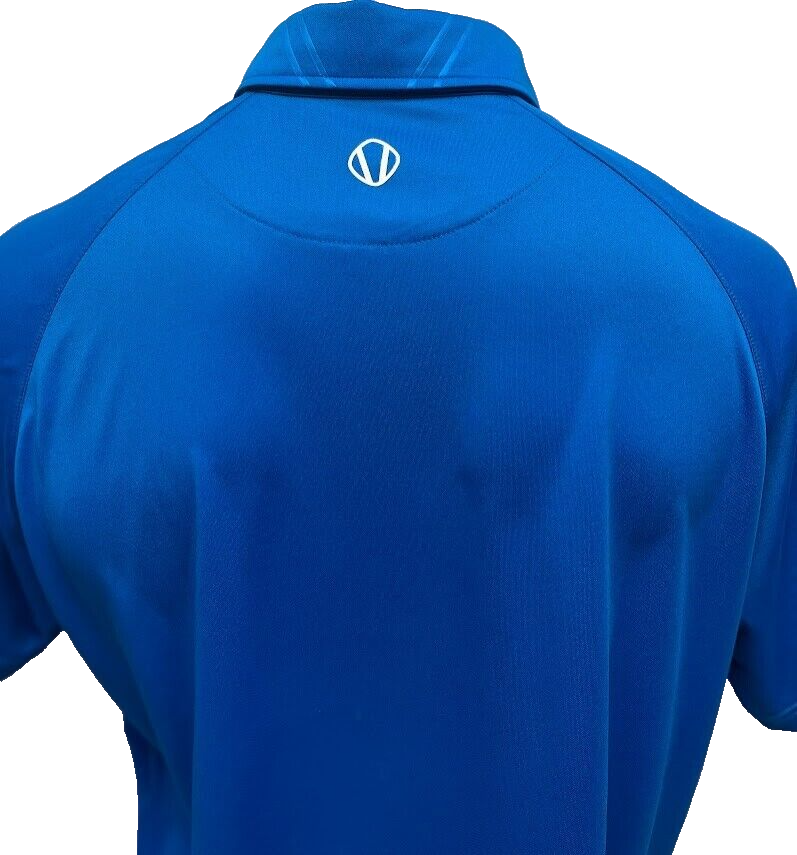 Sunice golf polo shirt Mens Large St Boniface GC blue polyester short