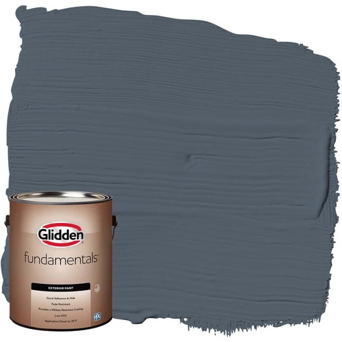Fundamental Exterior Paint Goblin / Gray Flat Semi-Gloss for Wood Metal 1 Gallon