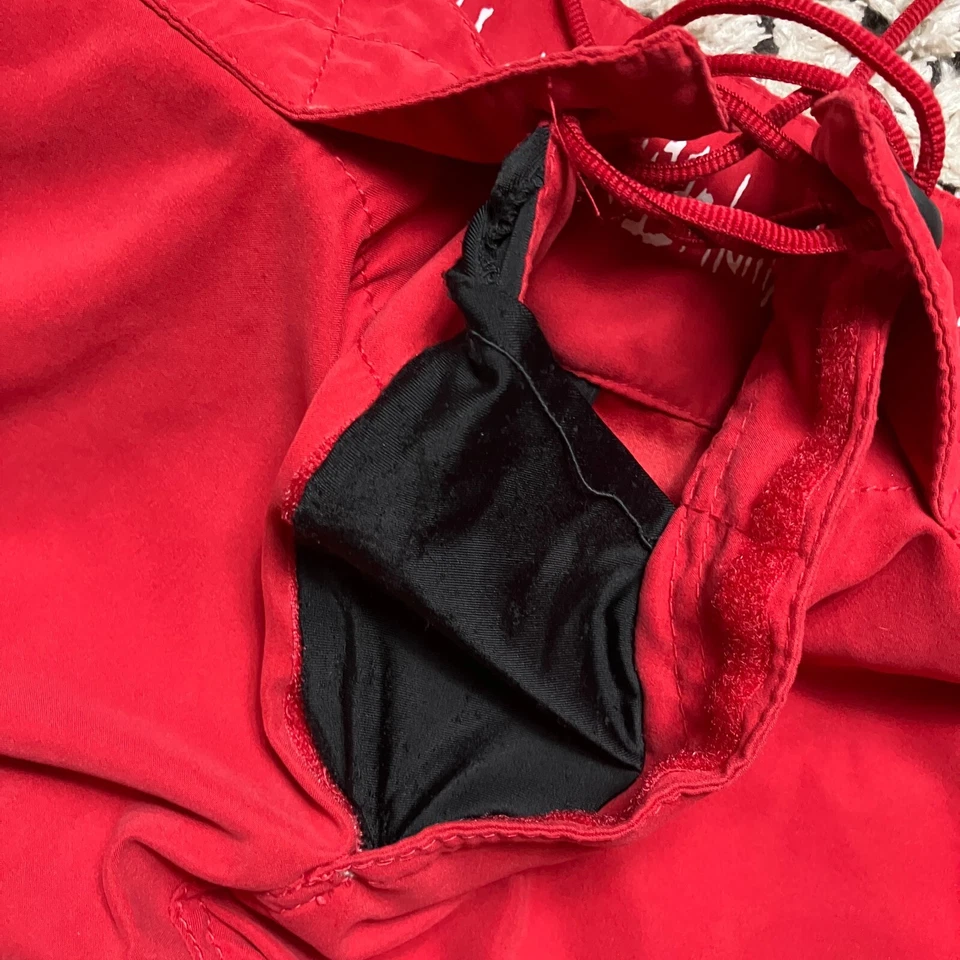 Helly Hansen Shorts 34 Red Board Swim Trunks Pocket Drawstring - Image 3 of 4