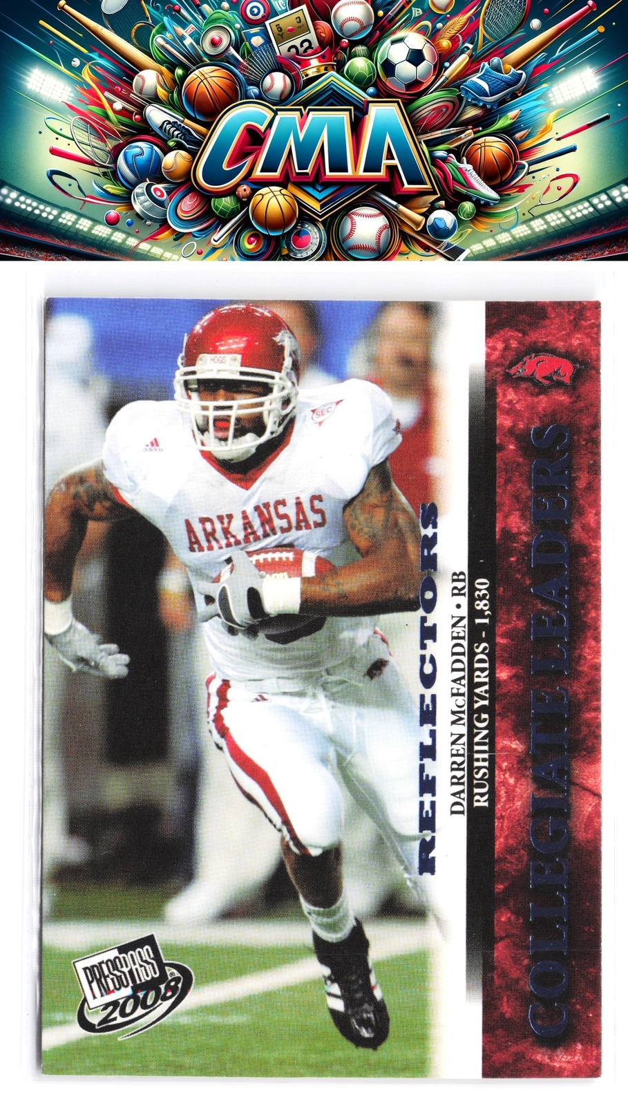 2008 Press Pass #65 Darren McFadden Reflectors Blue