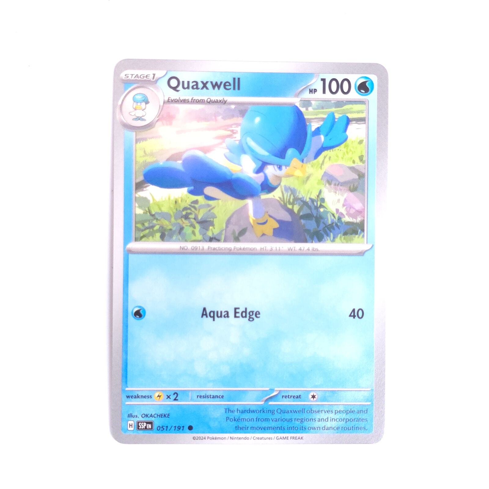 Quaxwell 051/191 Pokemon SV08: Surging Sparks Common NM