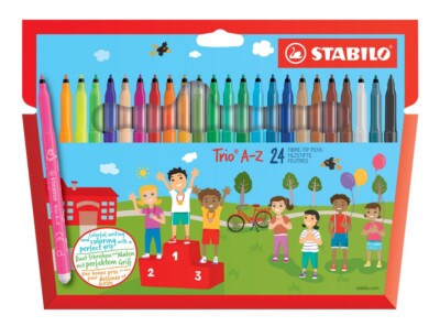 STABILO  FILZSTIFT MIT DREIKANT GRIFFZONE TRIO A-Z 24 STÜCK NEU OVP