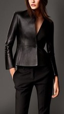 Women Genuine Lambskin Motorcycle Real Leather Slim Fit Coat/jacket For Biker