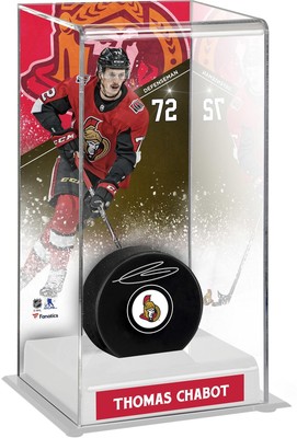 Thomas Chabot Ottawa Senators Deluxe Tall Hockey Puck Case
