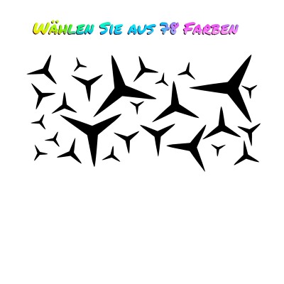 2x Stern Motiv Auto Aufkleber Set  30x60 Benz Folie tuning Star tuning XL