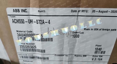 1PC ABB Variable Frequency Drive ACH550-UH-072A-4 NEW