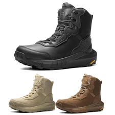 Men Waterproof Tactical Boots Cushion Sole Non-Slip Military Hiking Combat Shoes