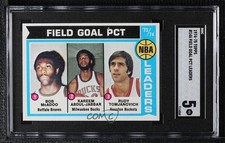 1974-75 Topps Bob McAdoo Kareem Abdul-Jabbar Rudy Tomjanovich #146 SGC 5 HOF mi7