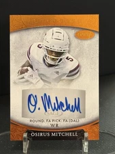 2021 OSIRUS MITCHELL SAGE ASPIRE ORANGE ROOKIE AUTOGRAPH # ASP-77 AUTO