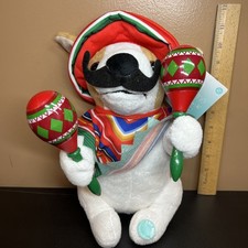 Animated Mariachi Chihuahua Puppy Singing "Macarena" Plush Dog Shaking Maracas