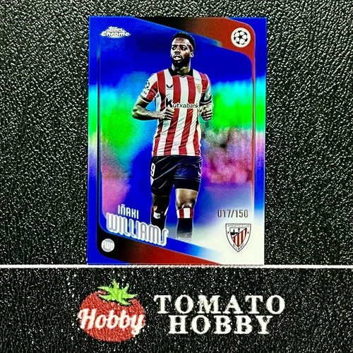 INAKI WILLIAMS /150 BLUE REFRACTOR TOPPS CHROME UEFA 2025-26 ATHLETIC