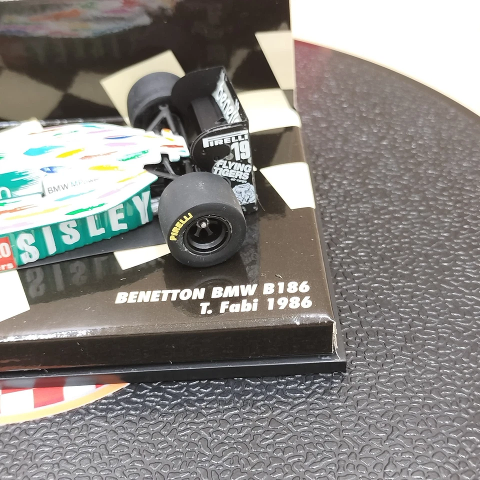 MINICHAMPS 1/43 Benetton BMW B186 Teo Fabi #19 1986 430860019 - Image 3 of 4