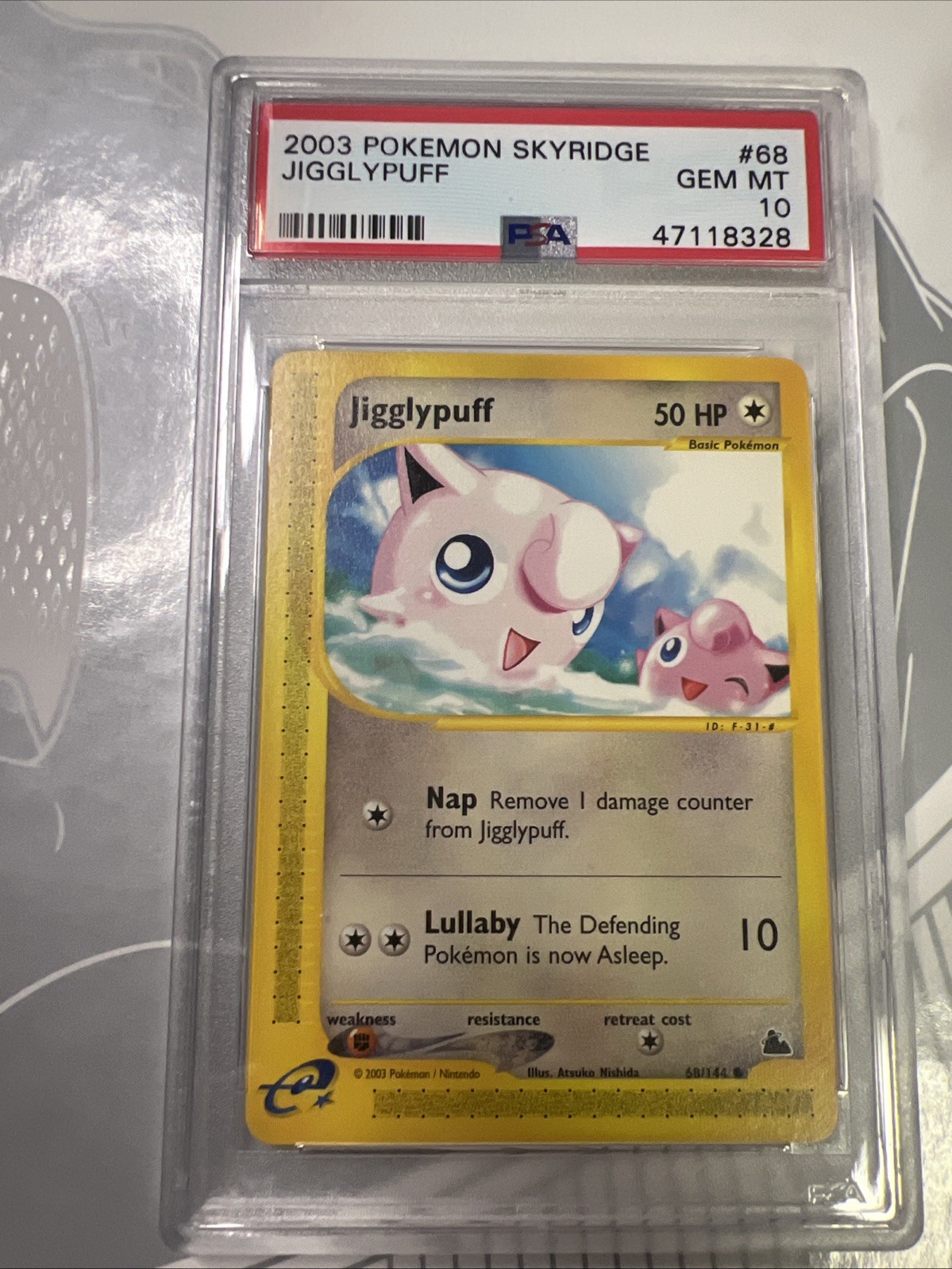 PSA 10 Jigglypuff #68 Skyridge Non Holo Pokemon Card 2003 GEM MINT Pop 59
